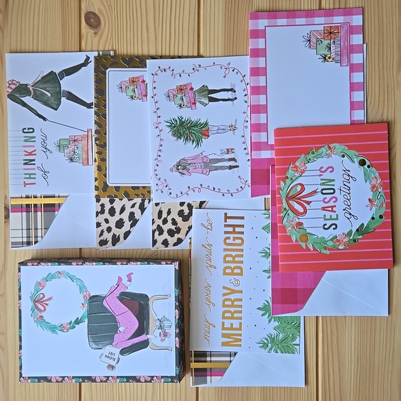 Hand Crafted Other - Miss Claus Christmas Cards Boxed Set of 6